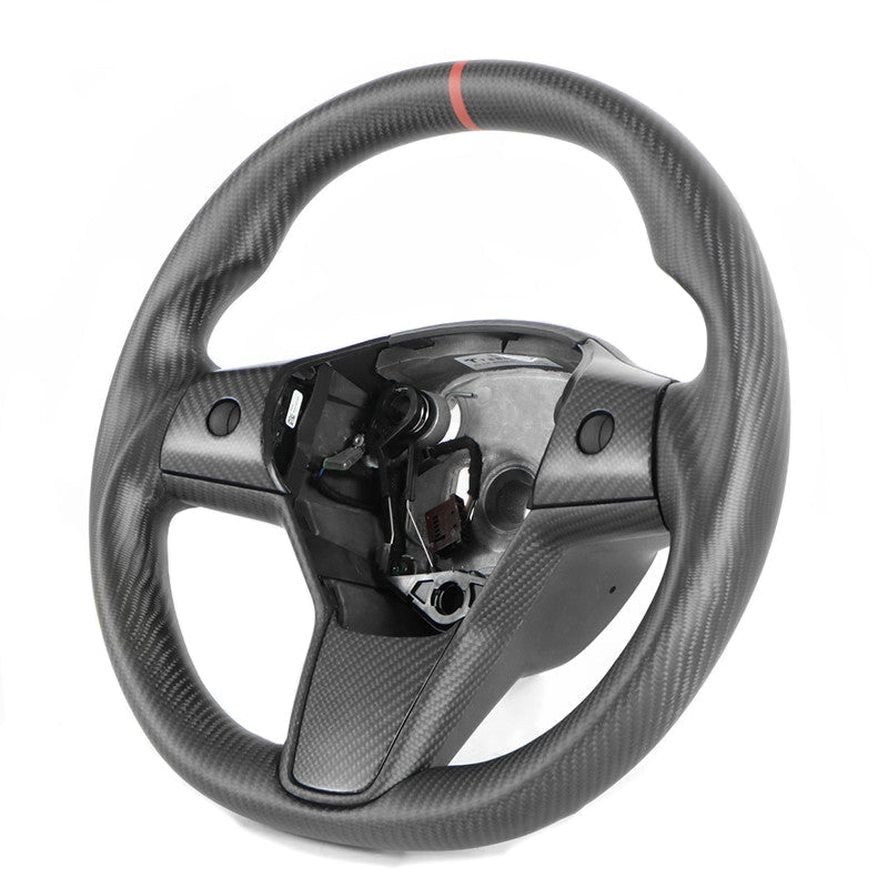Model 3/Y Full Carbon Fiber Steering Wheel - T-Launch