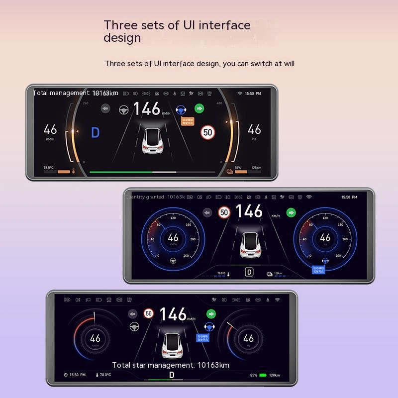 Model 3/Y H6 6.86'' Screen Instrument Cluster Mini Display for Tesla - Support OTA Upgrade - T-Launch