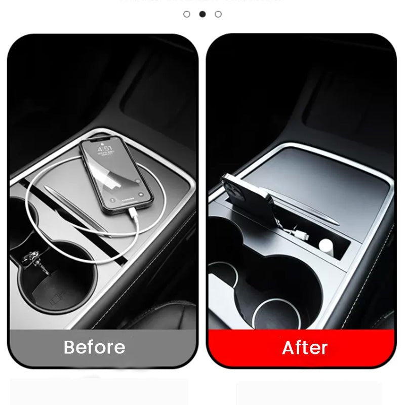Model 3/Y Phone Storage Organizer Central Control Storage Box For Tesla(2021-2023) - T-Launch