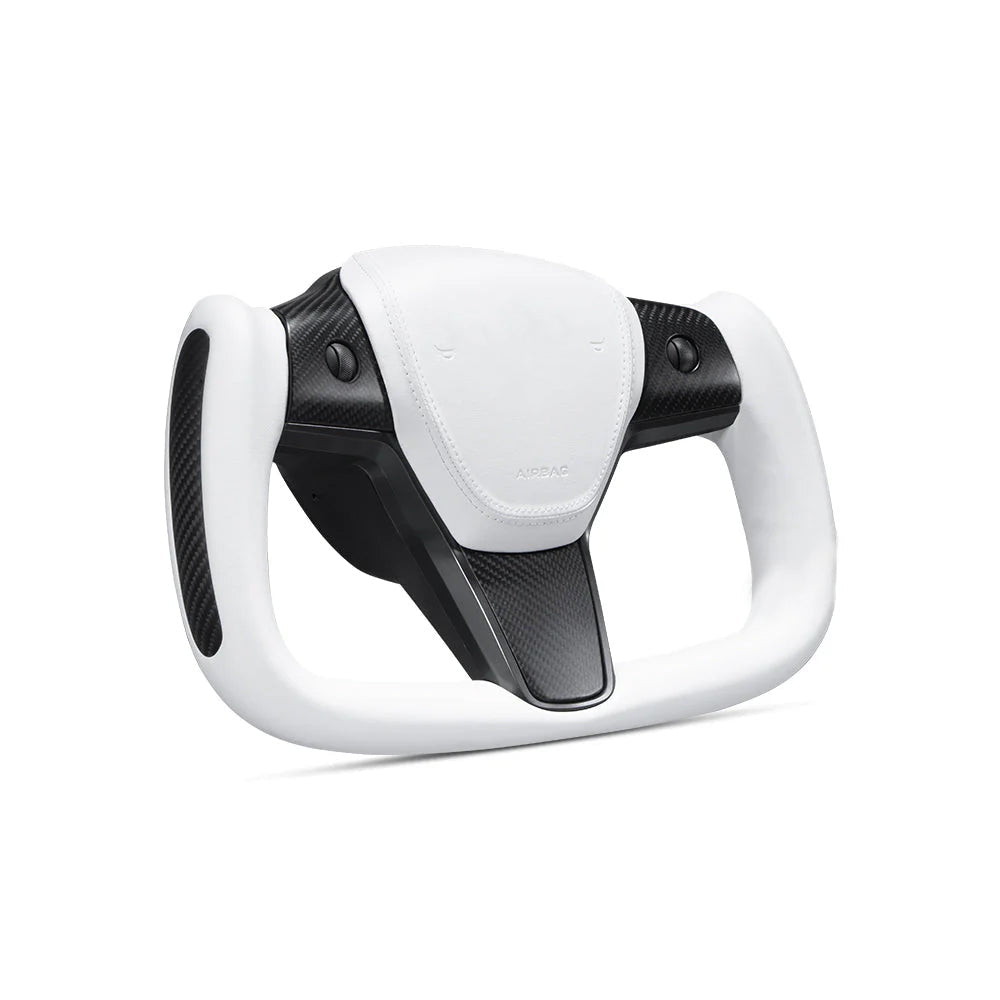 Model 3/Y Yoke Style Carbon Fiber Steering Wheel - T-Launch