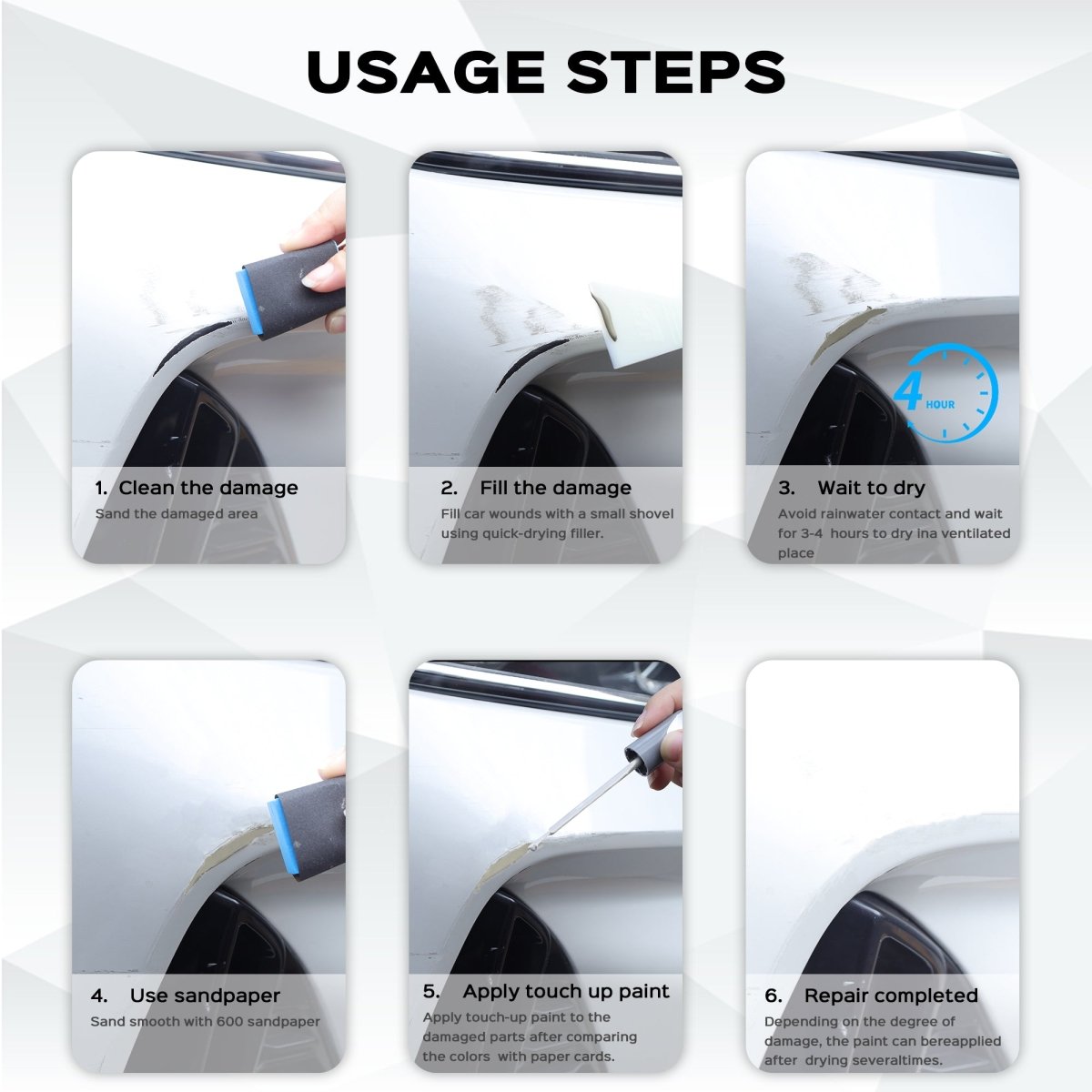 Model 3/Y/S/X Car Body Color Paint Repair Pen Kit for Tesla - OEM Original Touch Up Paint Pen - T-Launch
