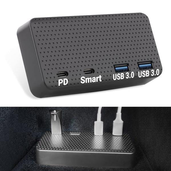 Model 3/Y/S/X USB Hub 4-In-1 Center Console Adapter for Tesla(2021-2023) - T-Launch