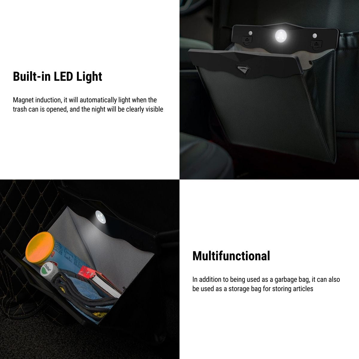 Model 3/Y/X/S LED Car Garbage Bag Seat Garbage Bag for Tesla - T-Launch