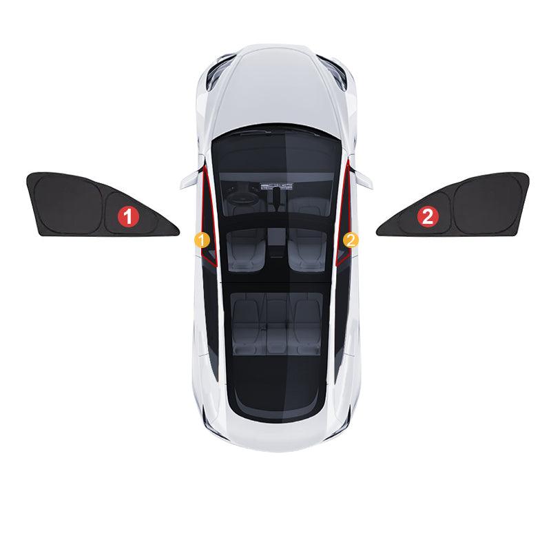 Model S(2012+) Privacy Thermal Insulated Curtains Window Camping Sunshades for Tesla - T-Launch