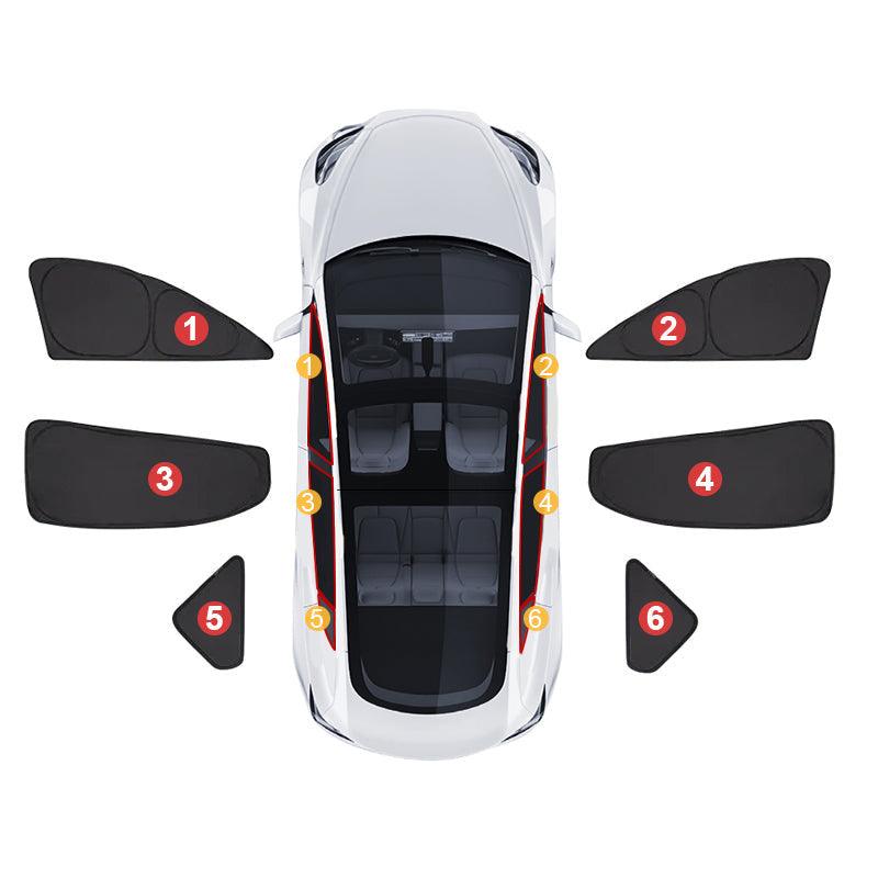 Model S(2012+) Privacy Thermal Insulated Curtains Window Camping Sunshades for Tesla - T-Launch