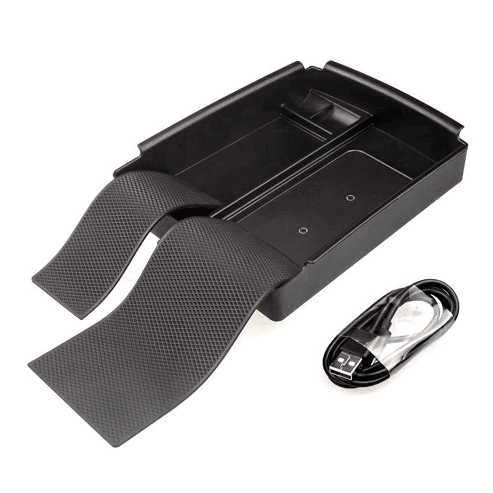 Model S/X Center Console Organizer Storage Box With Wireless Phone Charger (2016-2020) - T-Launch