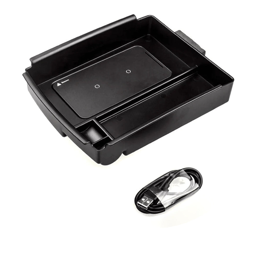 Model S/X Center Console Organizer Storage Box With Wireless Phone Charger (2016-2020) - T-Launch
