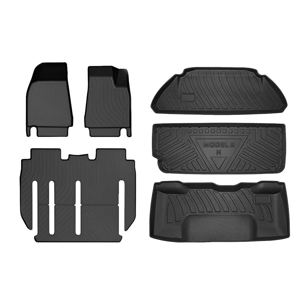 Model X Floor Mats Trunk Mat Cargo Liner for All Weather for Tesla(2015-2020) - T-Launch