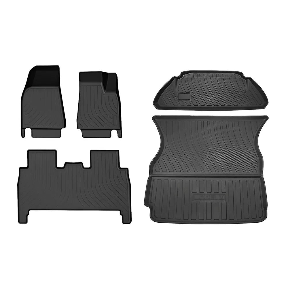 Model X Floor Mats Trunk Mat Cargo Liner for All Weather for Tesla(2015-2020) - T-Launch