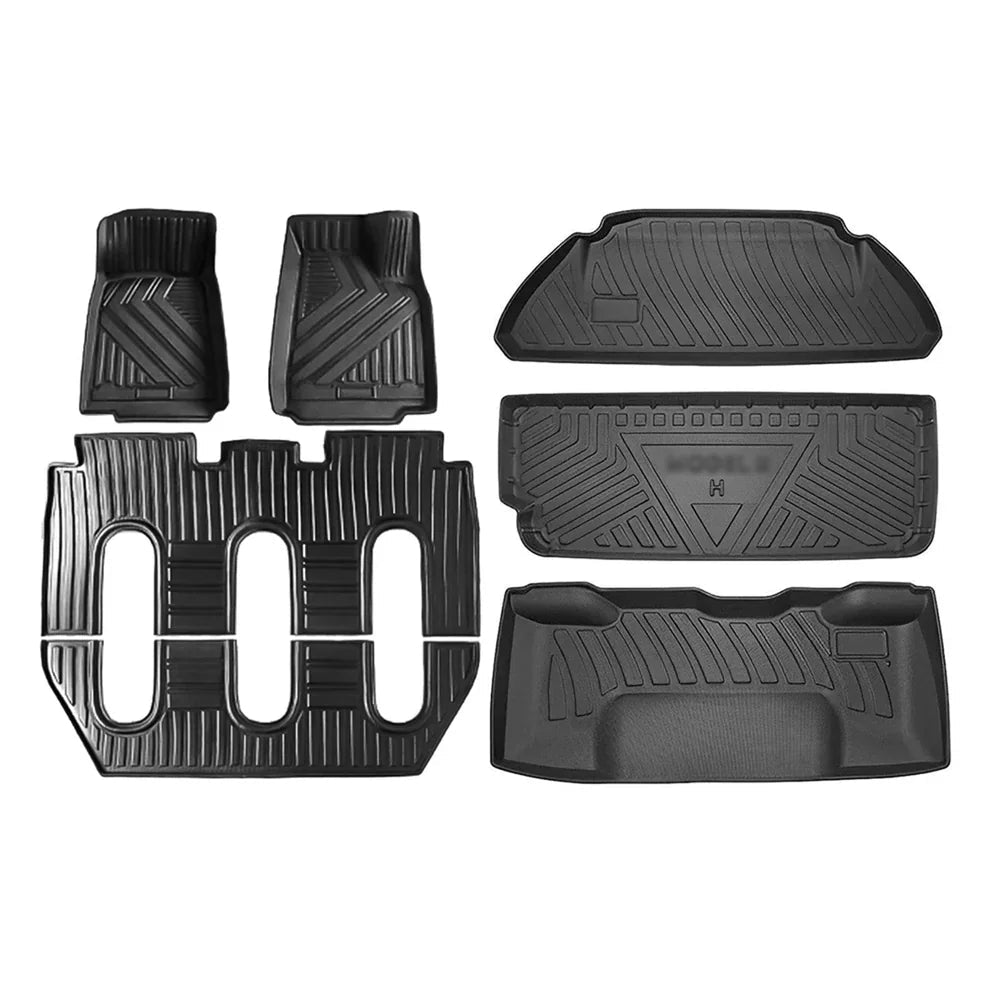 Model X Floor Mats Trunk Mat Cargo Liner for All Weather for Tesla(2015-2020) - T-Launch