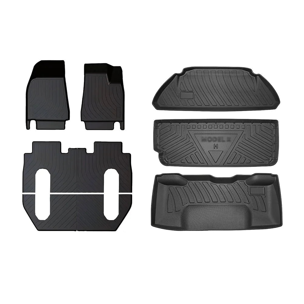 Model X Floor Mats Trunk Mat Cargo Liner for All Weather for Tesla(2015-2020) - T-Launch