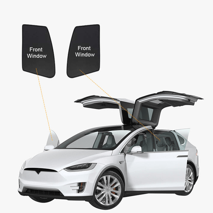 Model X(2015-2026) Privacy And Thermal Insulated Sunshades Curtains for Tesla Opaque Sun Visor for Camping and Daily Use - T-Launch