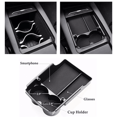 Model X/S Center Console Organizer with Cup Holder for Tesla(2016-2020) - T-Launch