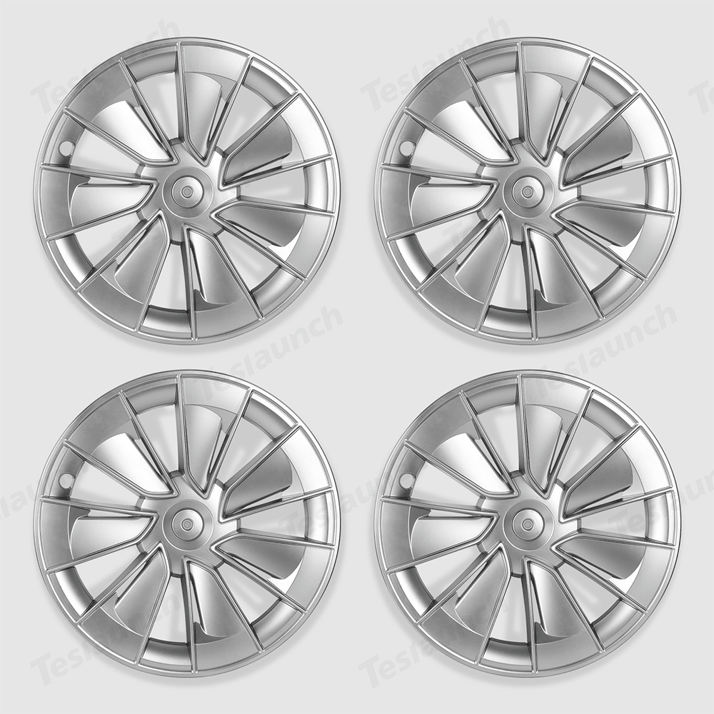Model Y 19" Gemini Wheel Hubcaps (Set of 4) for Tesla Model Y - Inspired by Model 3 Highland Performance 20'' Forged Wheels - T-Launch