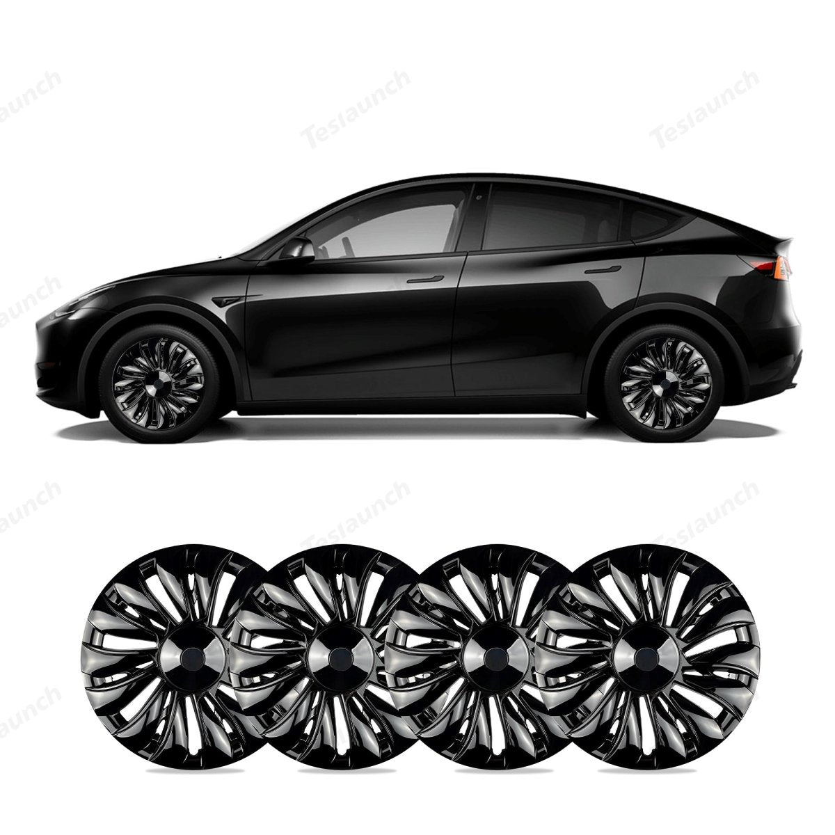 Model Y 19'' Gemini Wheels Cover Hubcaps Replacement 4PCS for Tesla (2020-2024) - T-Launch