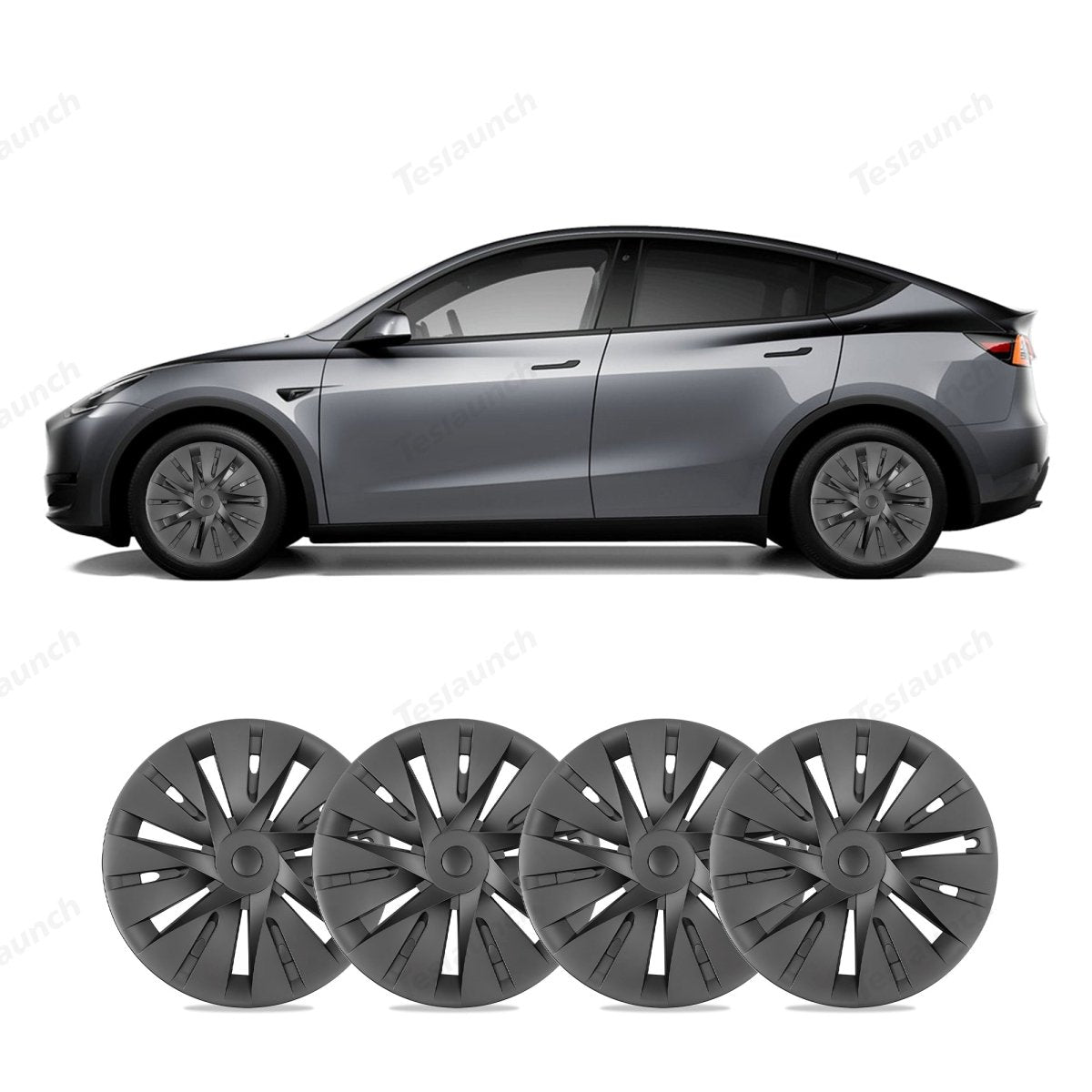 Model Y 19'' Gemini Wheels Cover Hubcaps Replacement 4PCS for Tesla (2020-2024) - T-Launch