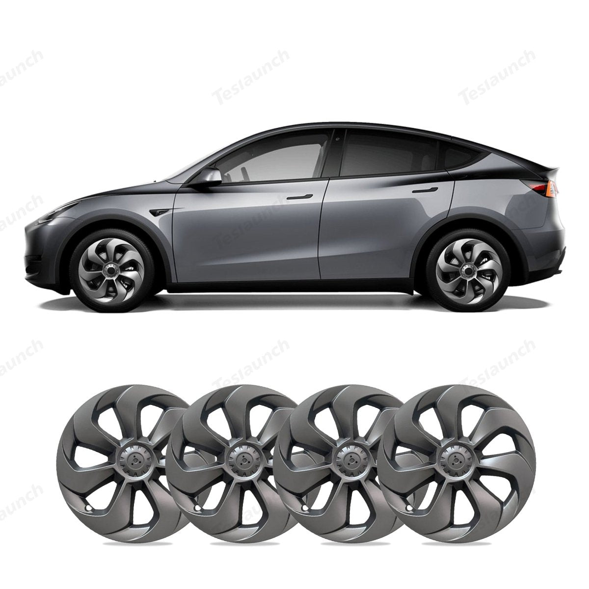 Model Y 19'' Gemini Wheels Cover Hubcaps Replacement 4PCS for Tesla (2020-2024) - T-Launch