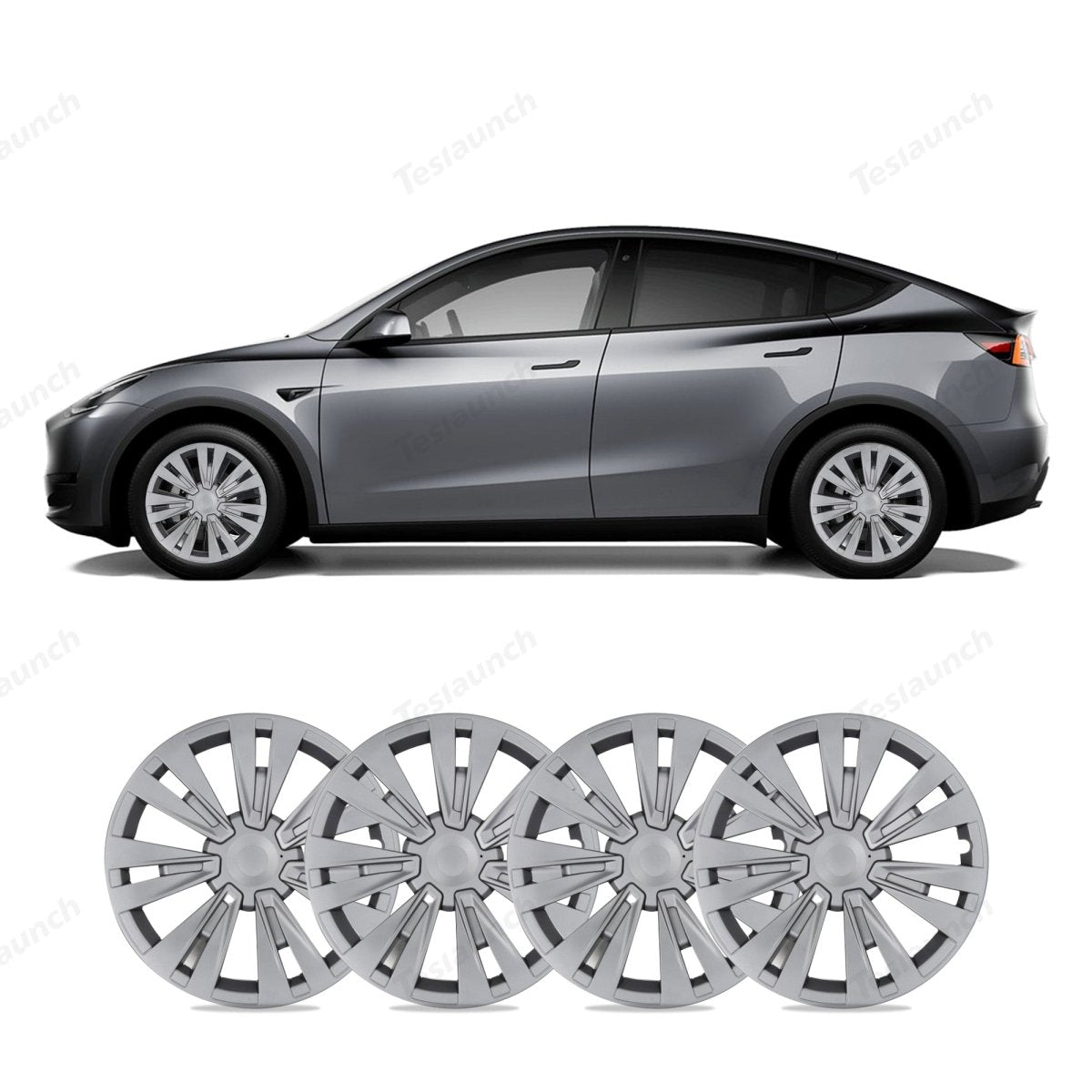 Model Y 19'' Gemini Wheels Cover Hubcaps Replacement 4PCS for Tesla (2020-2024) - T-Launch
