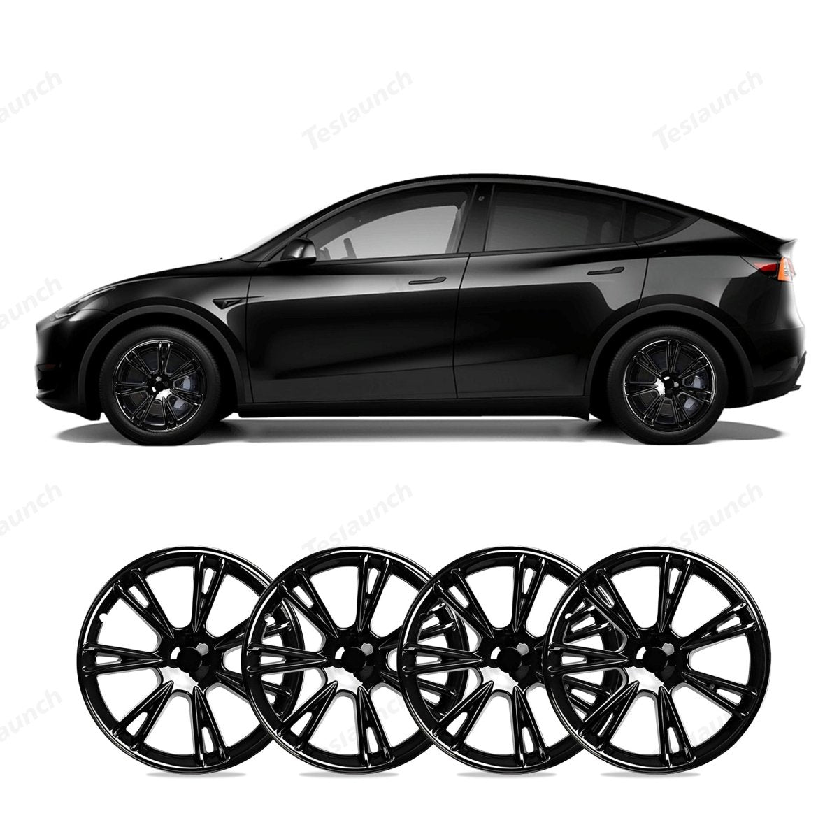 Model Y 19'' Gemini Wheels Cover Hubcaps Replacement 4PCS for Tesla (2020-2024) - T-Launch