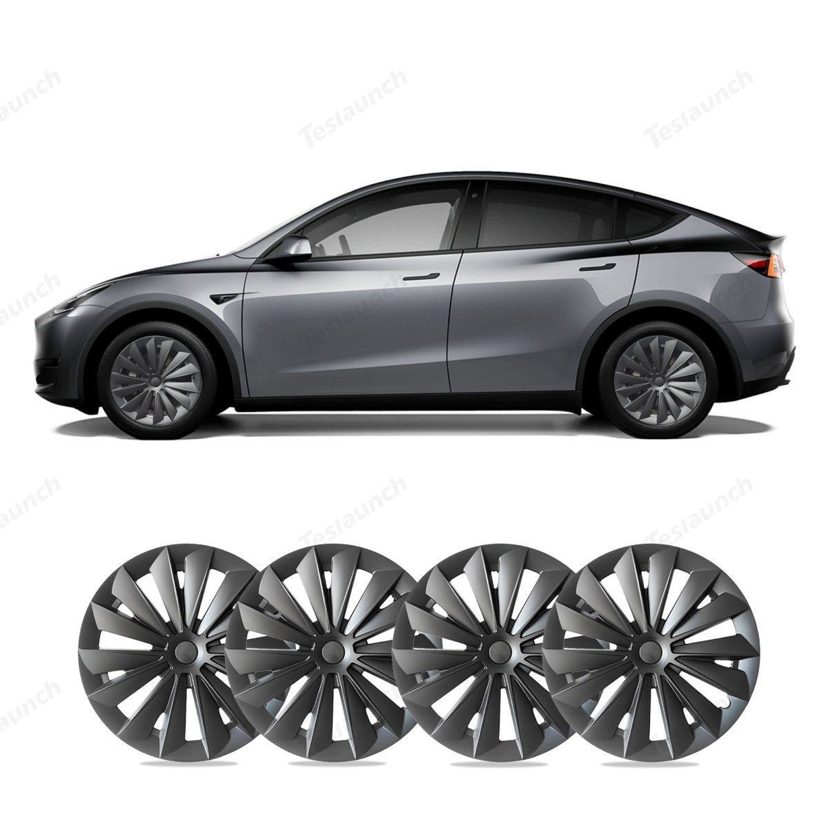 Model Y 19'' Gemini Wheels Cover Hubcaps Replacement 4PCS for Tesla (2020-2024) - T-Launch