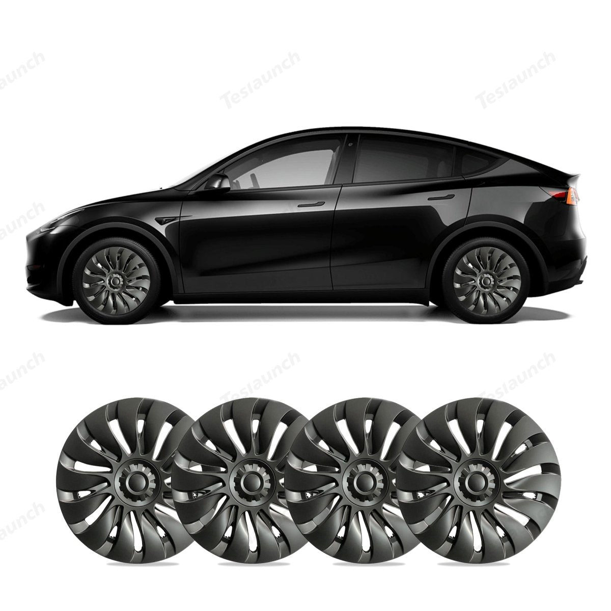 Model Y 19'' Gemini Wheels Cover Hubcaps Replacement 4PCS for Tesla (2020-2024) - T-Launch