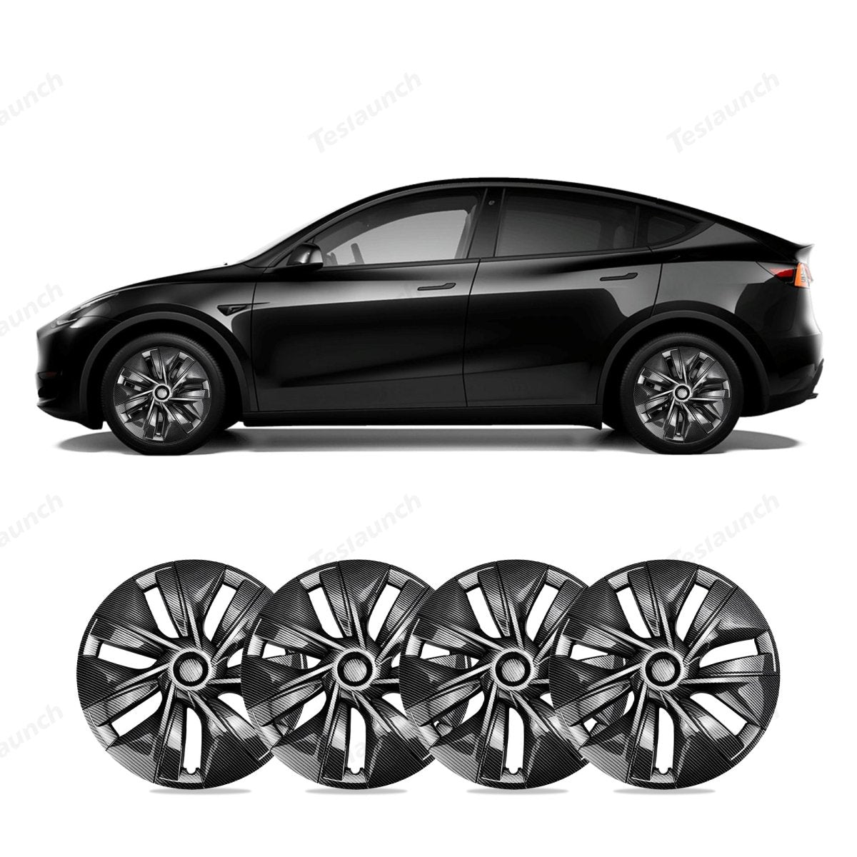 Model Y 19'' Gemini Wheels Cover Hubcaps Replacement 4PCS for Tesla (2020-2024) - T-Launch