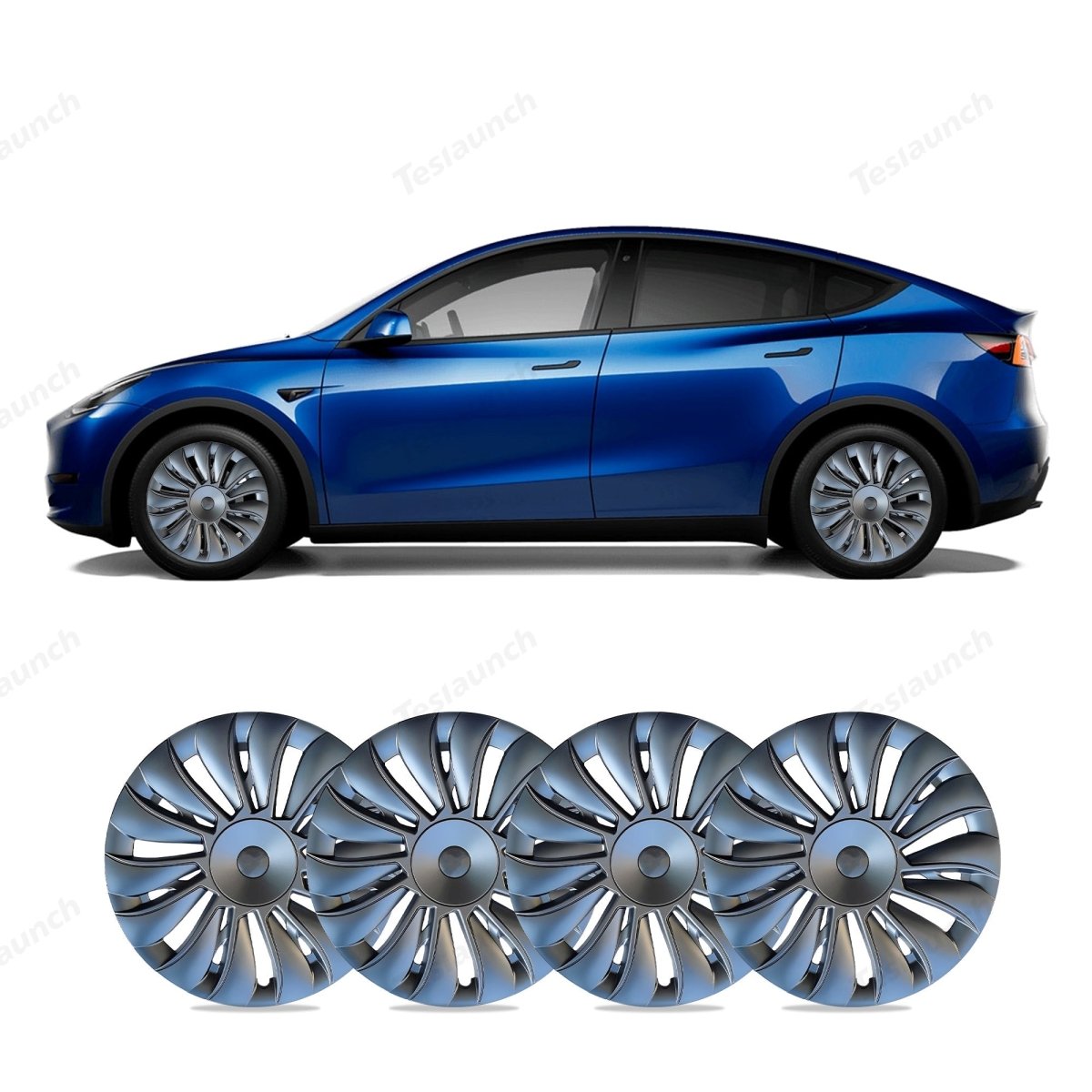 Model Y 19'' Gemini Wheels Cover Hubcaps Replacement 4PCS for Tesla (2020-2024) - T-Launch
