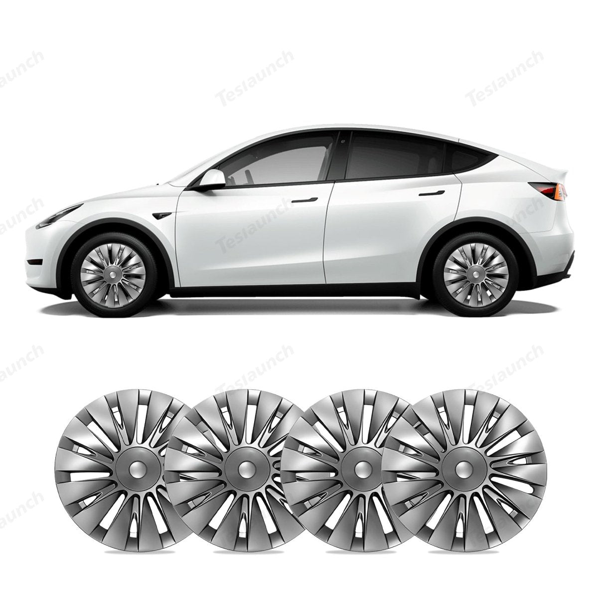 Model Y 19'' Gemini Wheels Cover Hubcaps Replacement 4PCS for Tesla (2020-2024) - T-Launch