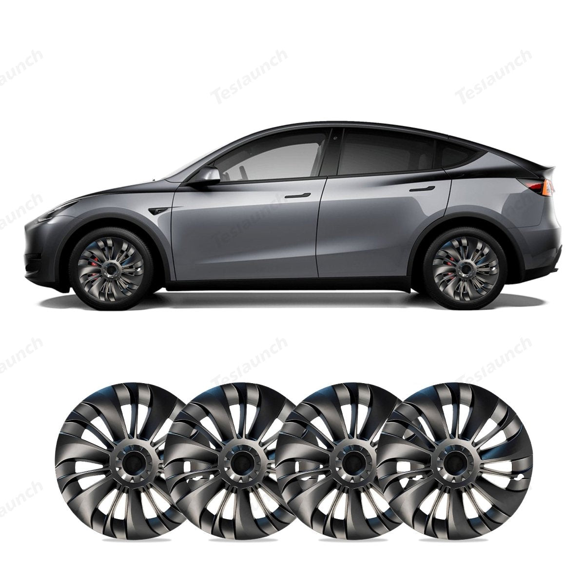 Model Y 19'' Gemini Wheels Cover Hubcaps Replacement 4PCS for Tesla (2020-2024) - T-Launch