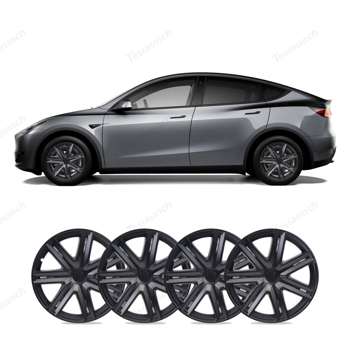 Model Y 19'' Gemini Wheels Cover Hubcaps Replacement 4PCS for Tesla (2020-2024) - T-Launch
