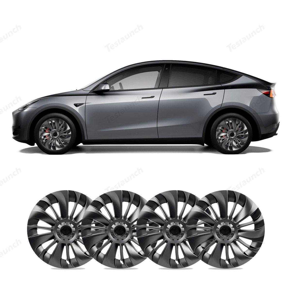 Model Y 19'' Gemini Wheels Cover Hubcaps Replacement 4PCS for Tesla (2020-2024) - T-Launch