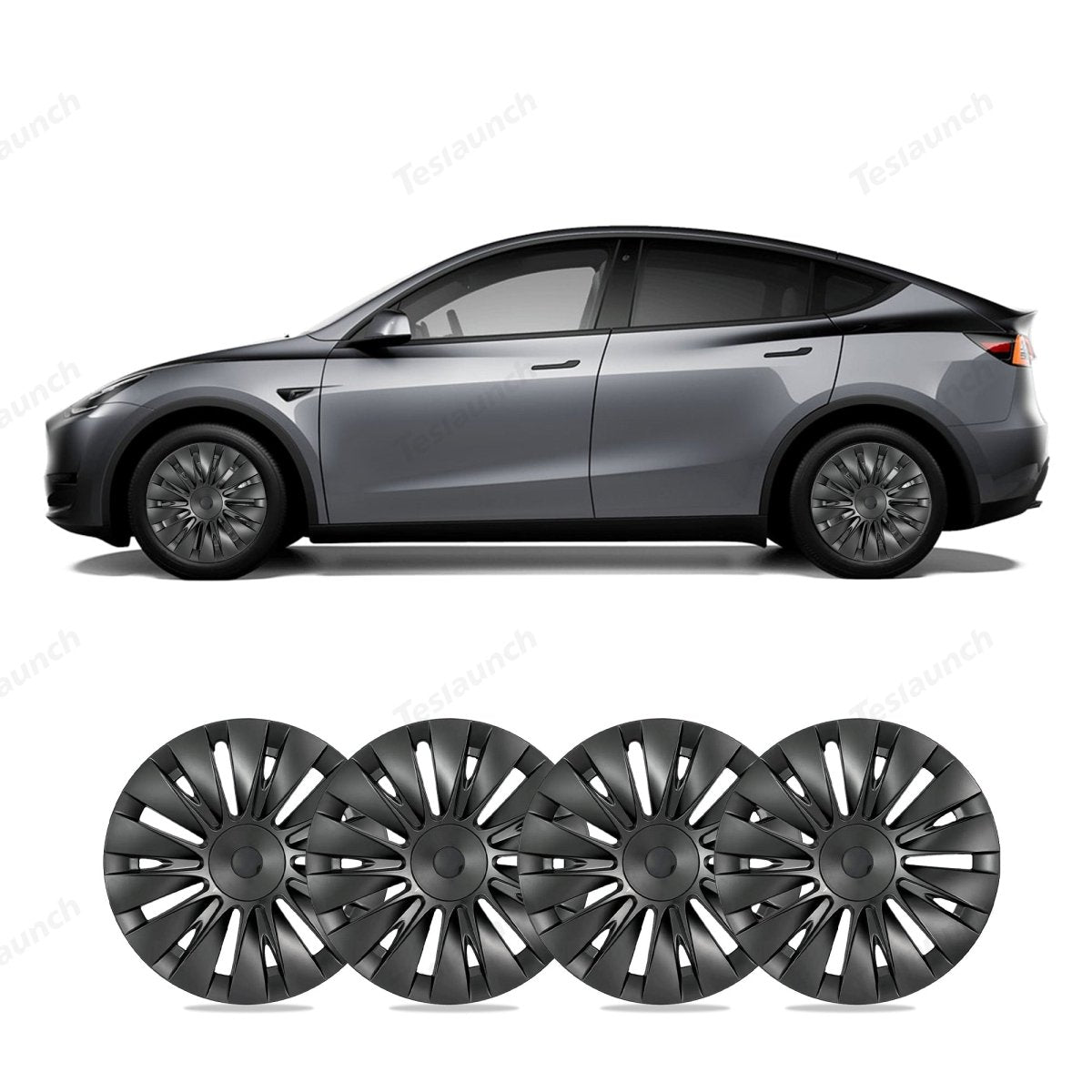 Model Y 19'' Gemini Wheels Cover Hubcaps Replacement 4PCS for Tesla (2020-2024) - T-Launch