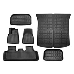 Model Y All-Weather Floor Mats Full Set Trunk Mat Cargo Mat Frunk Cargo Liner for Tesla(2020-2024) - T-Launch