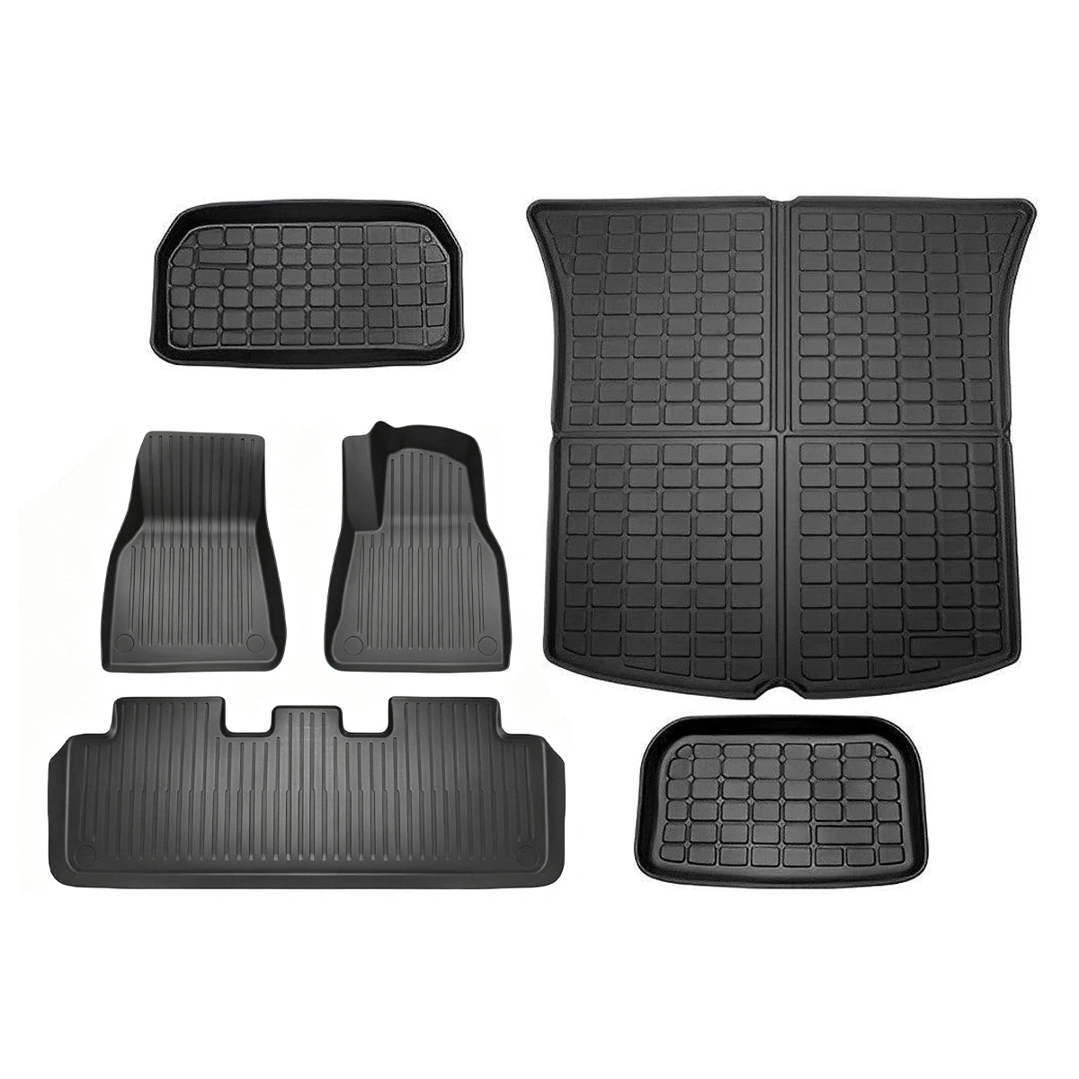 Model Y All-Weather Floor Mats Full Set Trunk Mat Cargo Mat Frunk Cargo Liner for Tesla(2020-2024) - T-Launch