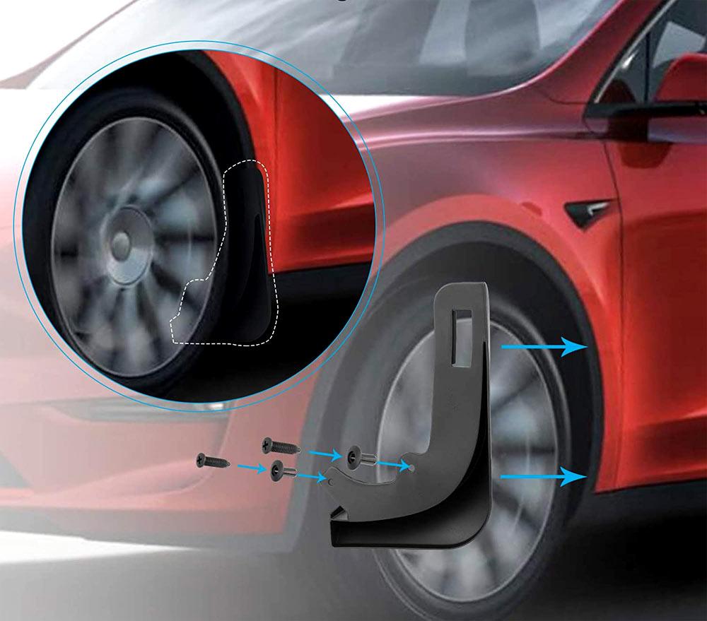 Model Y Mud Flaps Splash Guards (4 pcs) for Tesla(2020-2024) - T-Launch