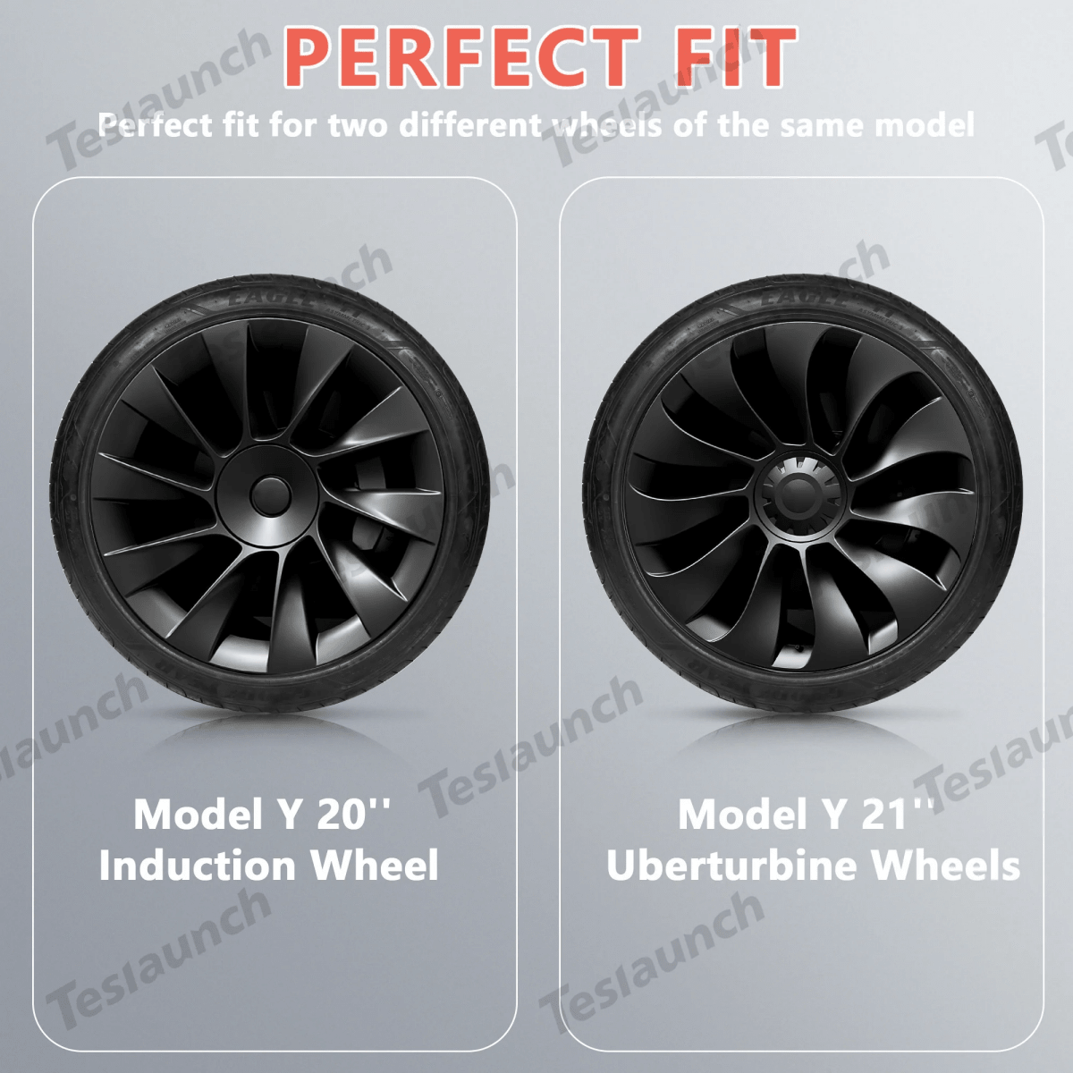 Model Y Rim Protector for 21'' Uberturbine and 20'' Induction Wheel Ultimate Protection Refreshed Wheels(4 Pack) - T-Launch