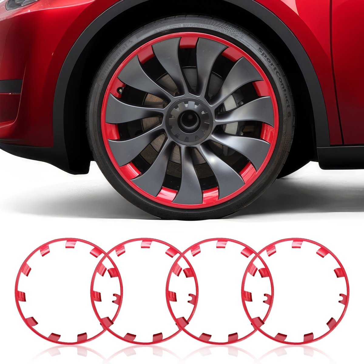 Model Y Rim Protector For 21'' Uberturbine and 20'' Induction Wheel Ultimate Protection Refreshed Wheels(4 Pack) - T-Launch