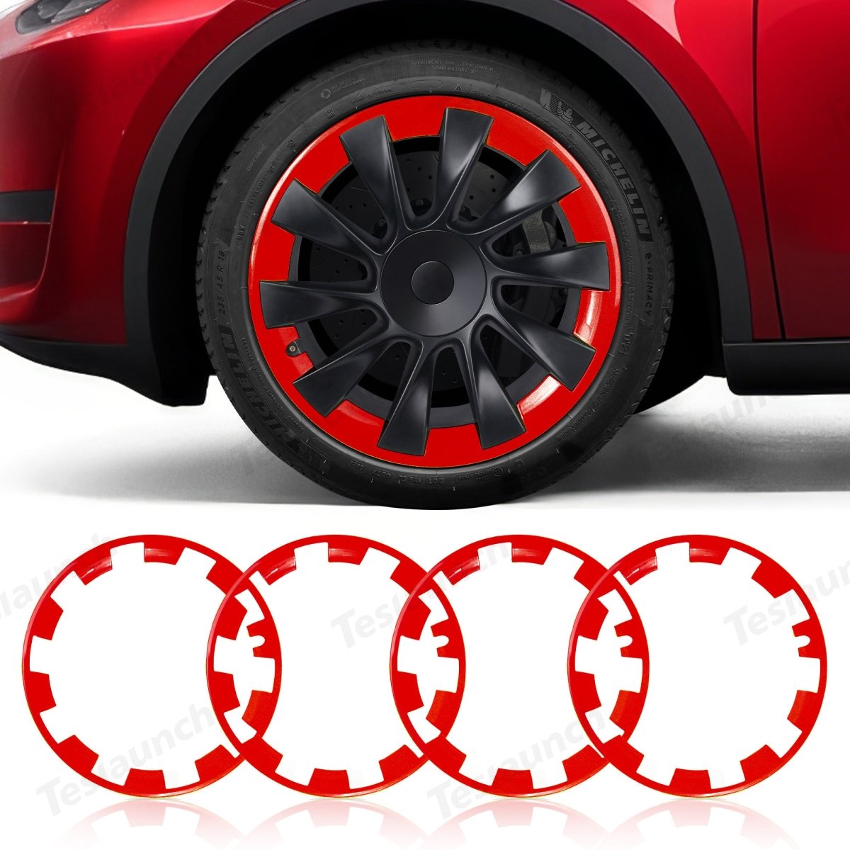 Model Y Rim Protector For 21'' Uberturbine and 20'' Induction Wheel Ultimate Protection Refreshed Wheels(4 Pack) - T-Launch