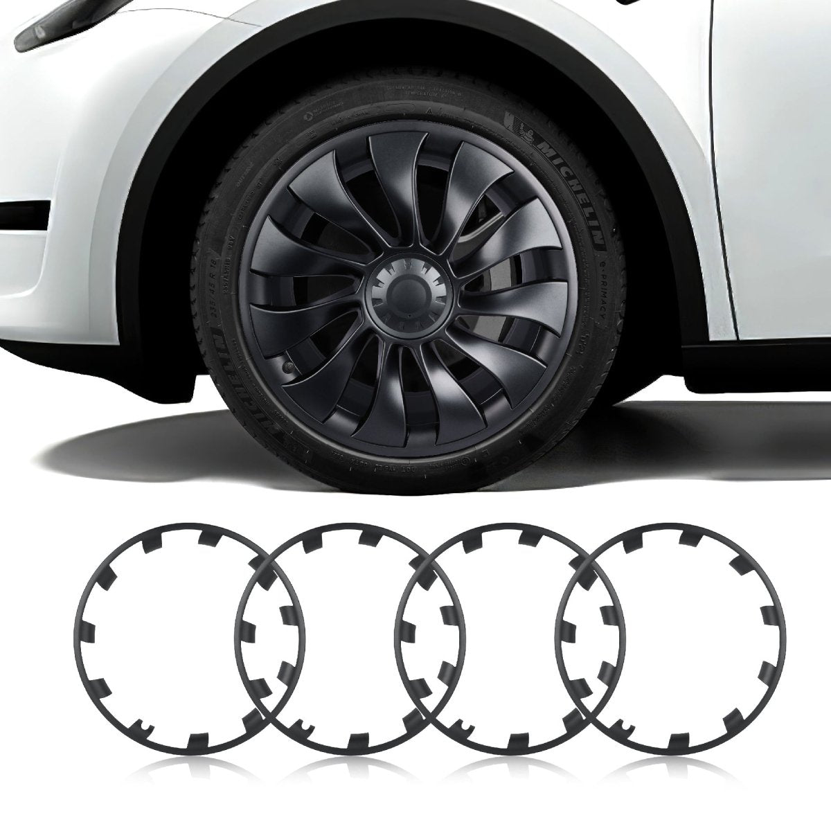 Model Y Rim Protector for 21'' Uberturbine and 20'' Induction Wheel Ultimate Protection Refreshed Wheels(4 Pack) - T-Launch