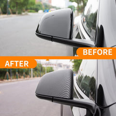 Model Y Side Door Mirror Cover (Carbon Fiber Pattern ABS) (1 pair) (2020-2024) - T-Launch
