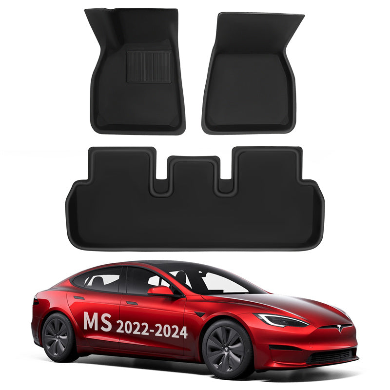 All Weather XPE Interieur Vloermatten Cargo Liners Set voor Tesla 2022-2024 Model S