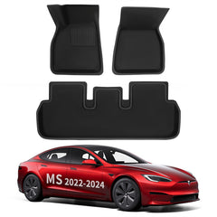 All Weather XPE Interieur Vloermatten Cargo Liners Set voor Tesla 2022-2024 Model S