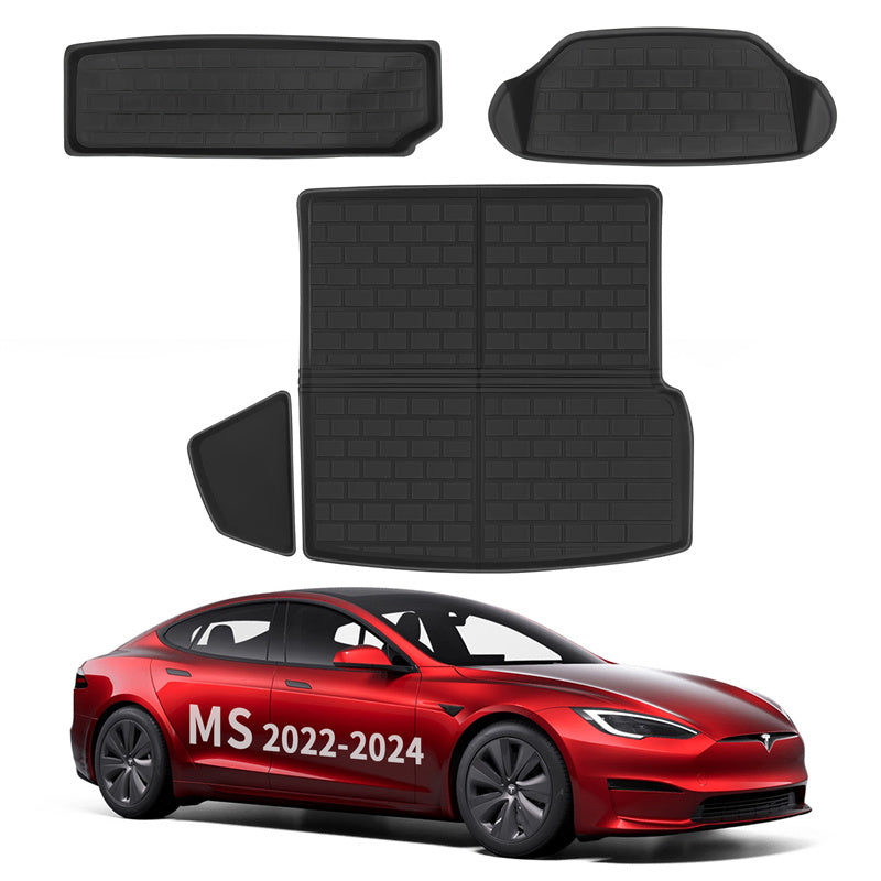 Allwetter-XPE-Innenfußmatten Cargo Liners Set für Tesla 2022–2024 Model S