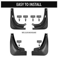 Mud Flaps Splash Guards For Tesla Model 3 Front Rear Mudguard Kit Molded Full Protection Auto Accessories (4 pcs) (2017-2023) - T-Launch