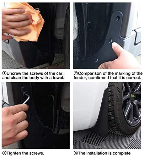 Mud Flaps Splash Guards For Tesla Model 3 Front Rear Mudguard Kit Molded Full Protection Auto Accessories (4 pcs) (2017-2023) - T-Launch