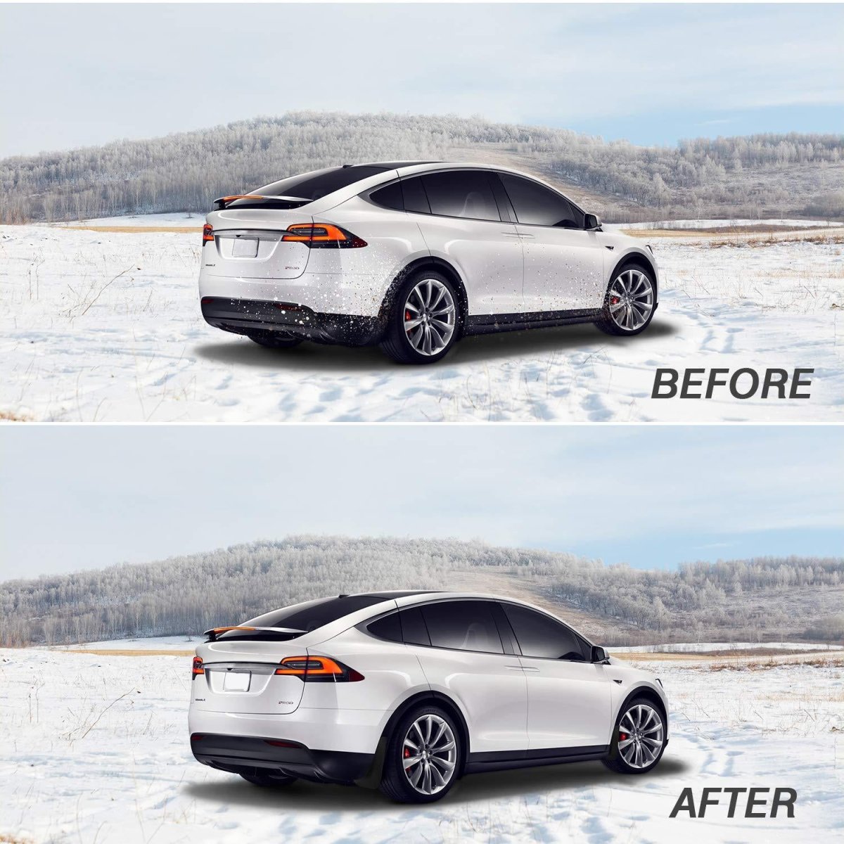 Mud Flaps Splash Guards For Tesla Model X (4 Pcs) (2015-2020) - T-Launch