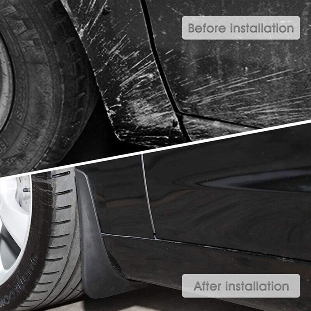 Mud Flaps Splash Guards Front Rear Mudguard Kit, No Drill Fender(4 Pcs) for Tesla 2024+ Model 3 Highland - T-Launch