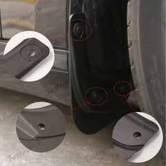 Mud Flaps Splash Guards Front Rear Mudguard Kit, No Drill Fender(4 Pcs) for Tesla 2024+ Model 3 Highland - T-Launch