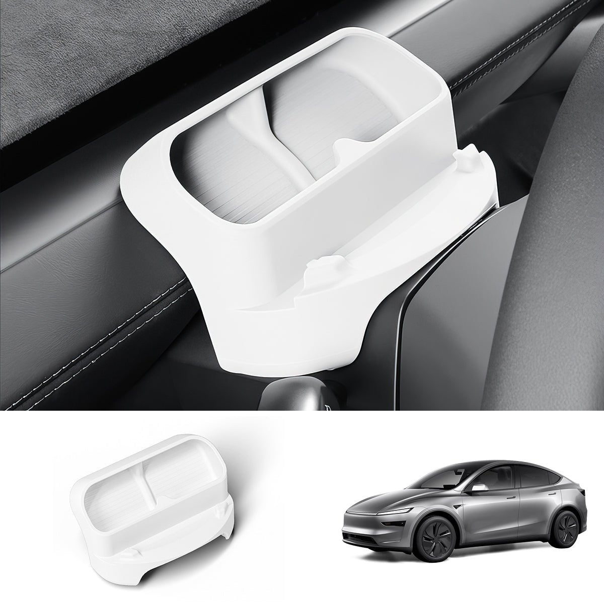 Multi-Function Steering Wheel Phone Mount & Glasses Holder for Tesla Model Y Juniper 2025+ - T-Launch