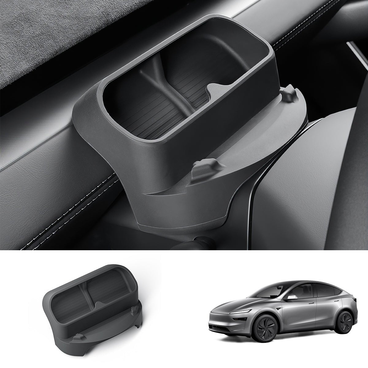 Multi-Function Steering Wheel Phone Mount & Glasses Holder for Tesla Model Y Juniper 2025+ - T-Launch
